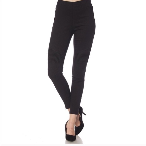 ONE LEFT! New Mix Moto black leggings - Picture 2 of 3